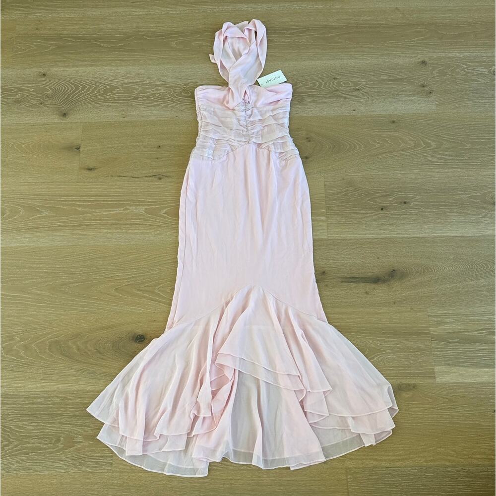 Outcast Clothing Strapless Maxi Dress Bella Size M Light Pink